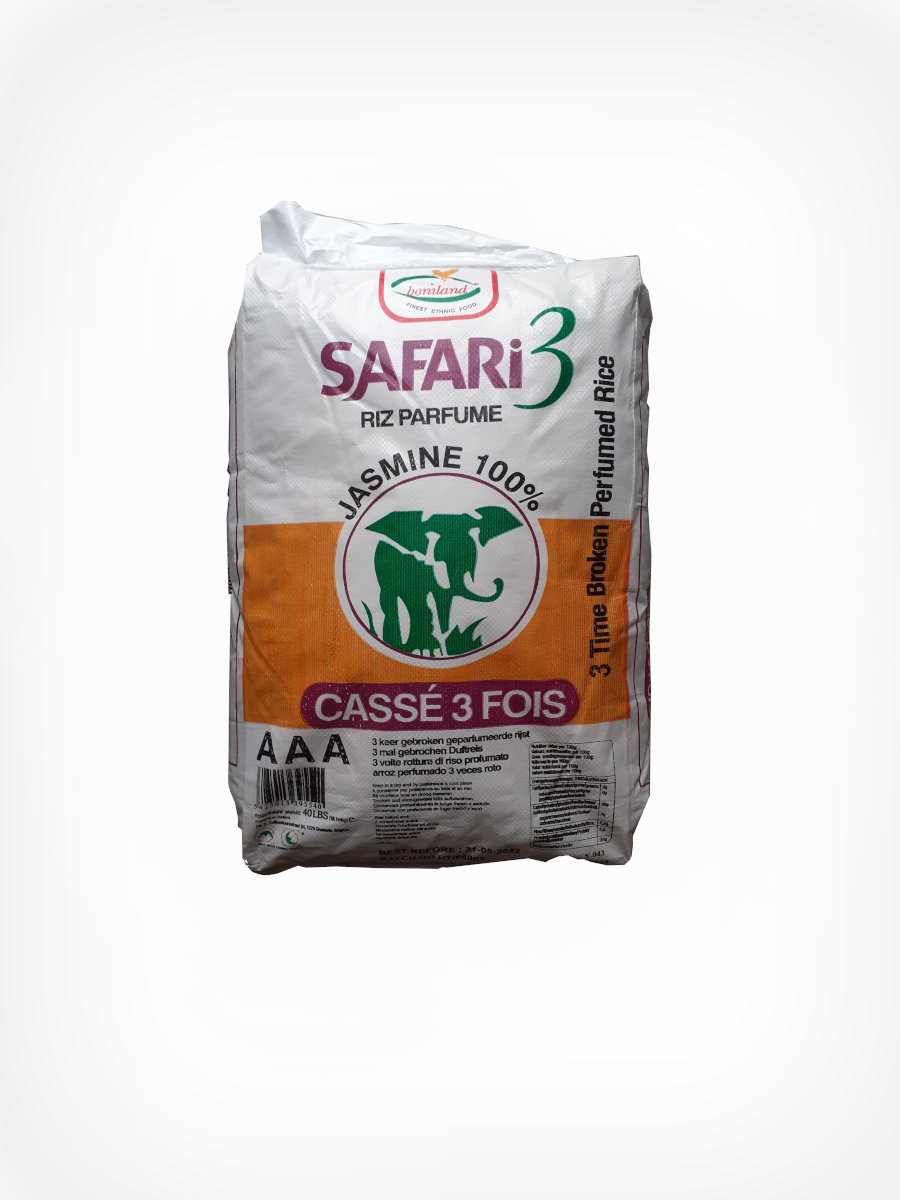 Riz Safari cassé 3 fois 18.144kg